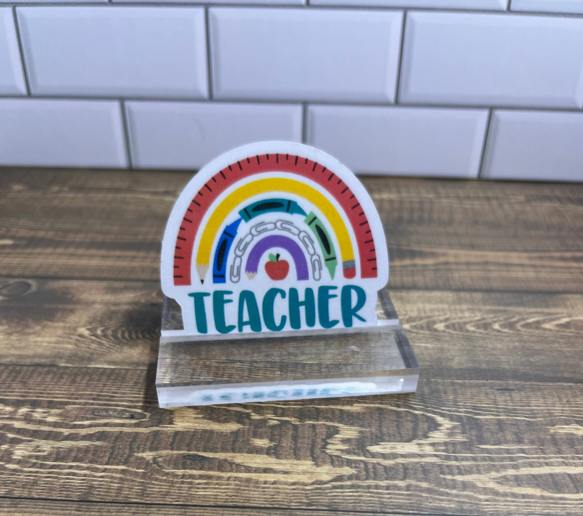 Teacher Rainbow Sticker