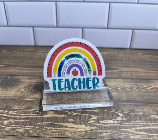 Teacher Rainbow Sticker